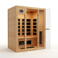 Infrared Sauna Built for Daily Wellness, Low EMF Carbon Panels, Canadian Hemlock, LED Controls, Bluetooth