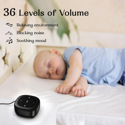 White Noise Sound Machine with 30 Soothing Sounds 36 Adjustable Volume Brown Noise Sound Machines for Sleep Office Privacy Bedroom 4 Timers Memory Function Sleep Sound Machine Baby Adult Elderly Care