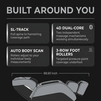 4D Deluxe Gray and Black Zero Gravity and Space Saving Faux Leather Heated Massage Chair with Sl-Track and Bluetooth — Results & Stats