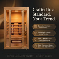 Andora 2-Person Low EMF FAR Infrared Sauna, Canadian Hemlock — Results & Stats
