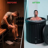 Pro Elite Recovery 90Cm Ice Pod Ice Bath Therapy Inflatable DWF Cold Plunge Tub for 03Hp Water Chiller for Athletes — Before & After