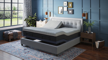 BT3000 Split Top King Adjustable Bed Base With Head and Foot Position Adjustment