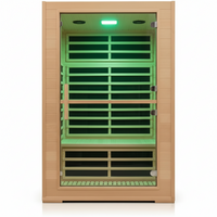Infrared Sauna Built for Home Wellness, 2000W Low EMF, 8 Carbon Heating Panels, Canadian Hemlock Wood